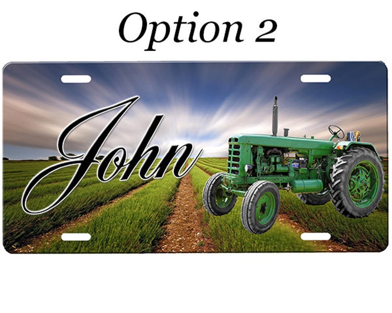Tractor License Plate Etsy