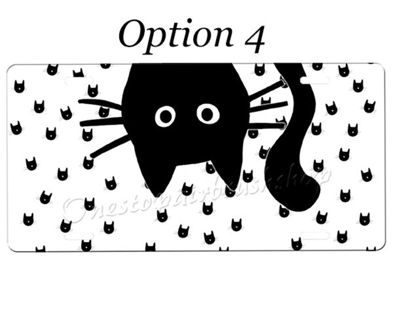 Cat License Plate Etsy