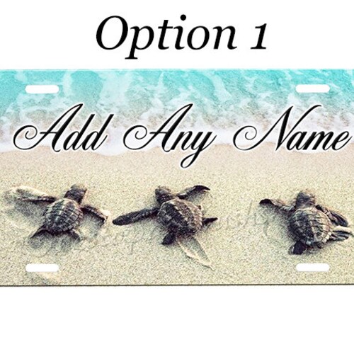 Sea Turtles License Plate Etsy