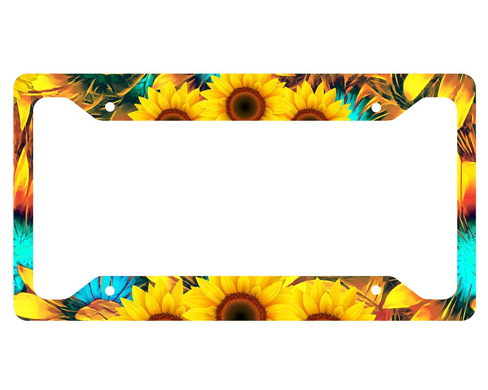 Sunflower License Plate Frame | Etsy