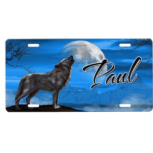 Wolf Personalized License Plate