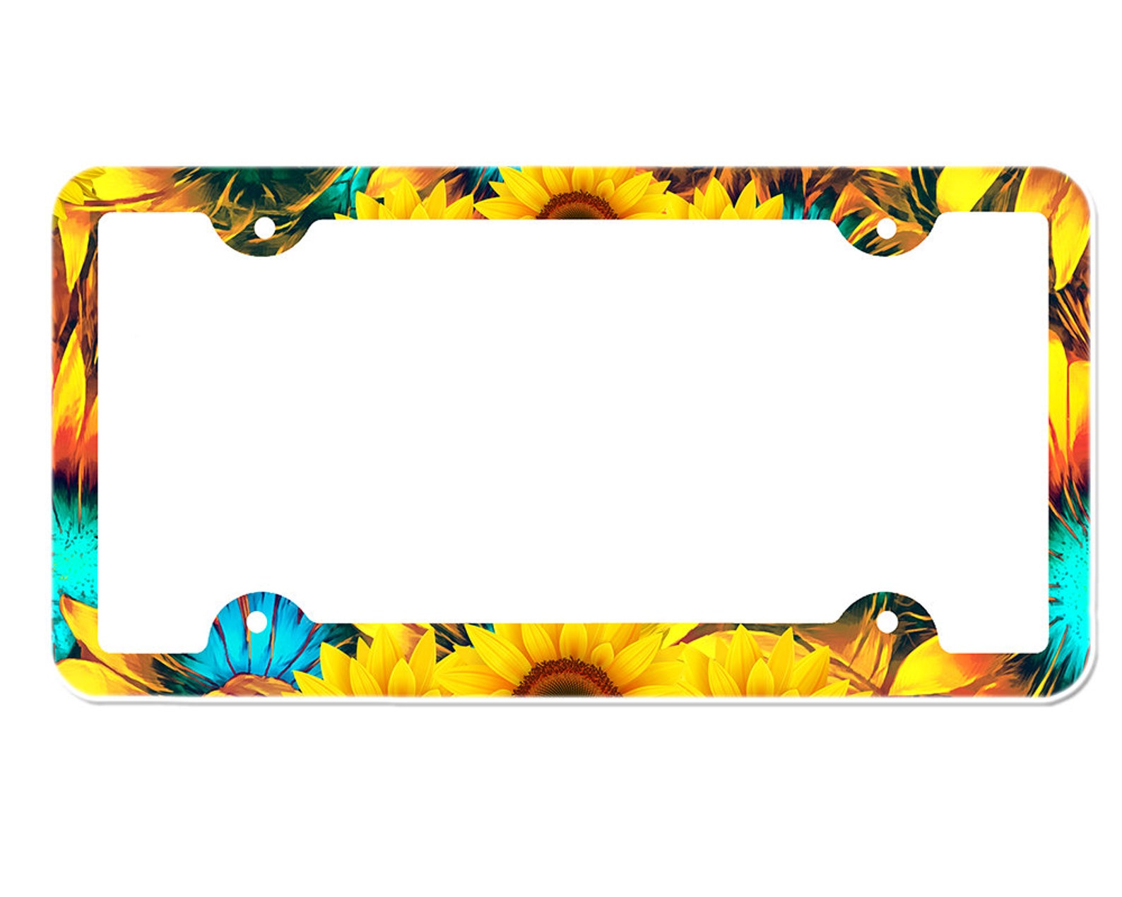 Sunflower License Plate Frame - Etsy