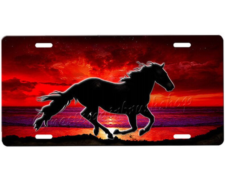Horse License Plate Etsy