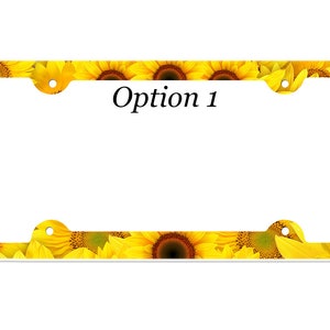 Sunflower License Plate Frame