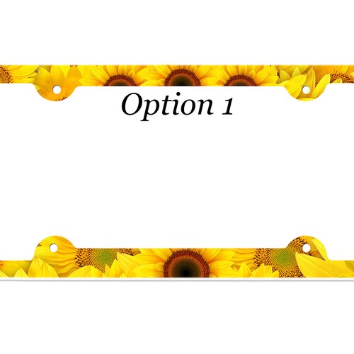 Sunflower License Plate License Plate Frame License Plate Etsy