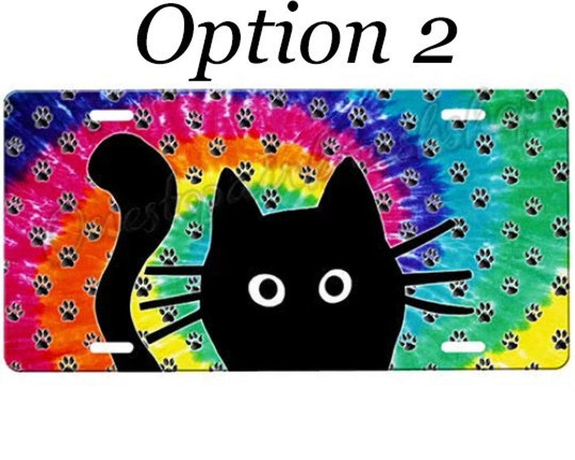 Cat License Plate Etsy