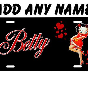 Betty Boop License Plate