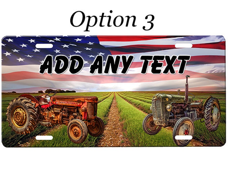 Tractor License Plate Etsy