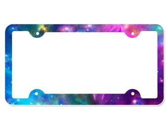 Space Galaxy License Plate Frame