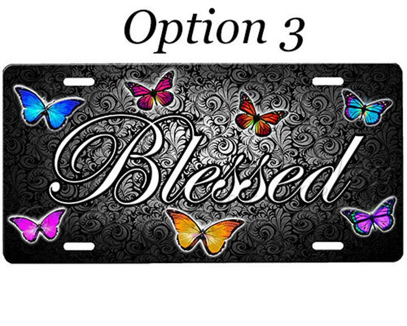 Blessed License Plate Etsy
