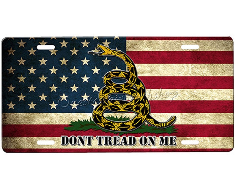 Dont Tread on Me License Plate Etsy
