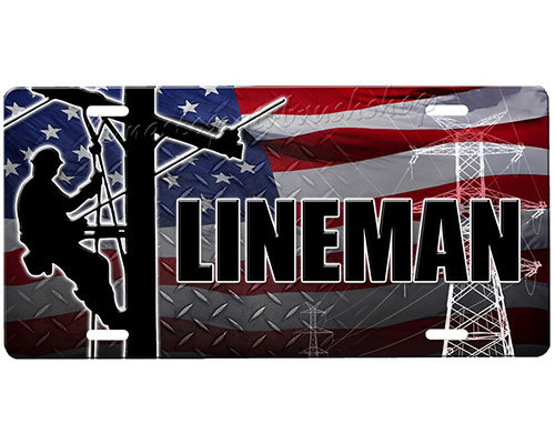 Lineman License Plate Etsy