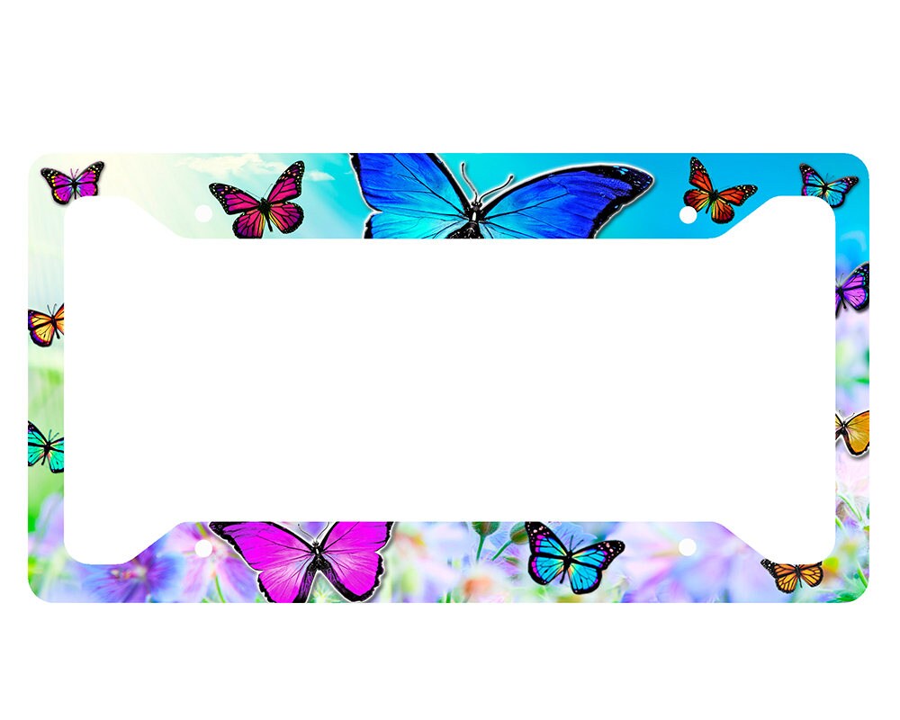 Butterfly License Plate Frame Etsy
