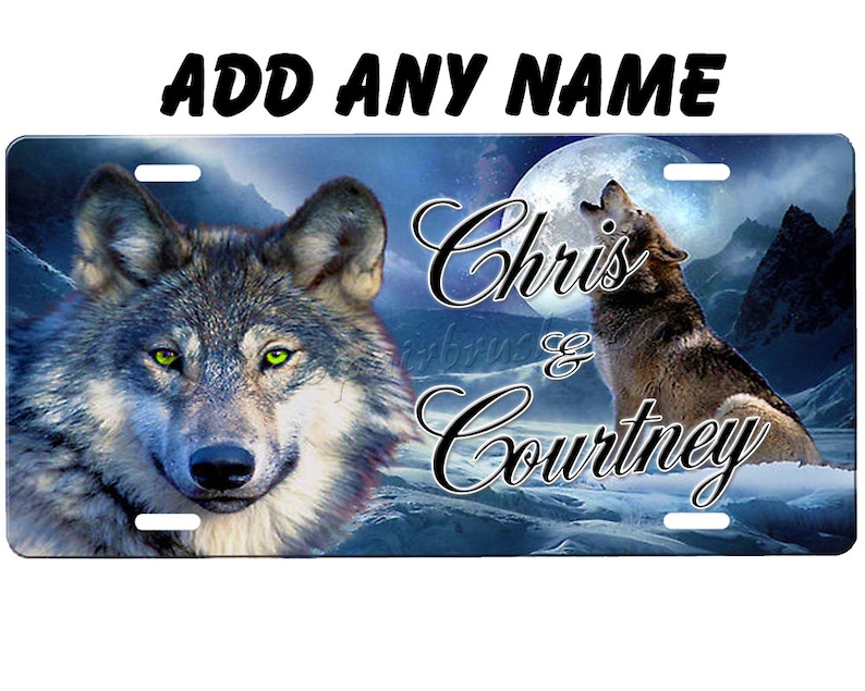 Wolves License Plate Etsy