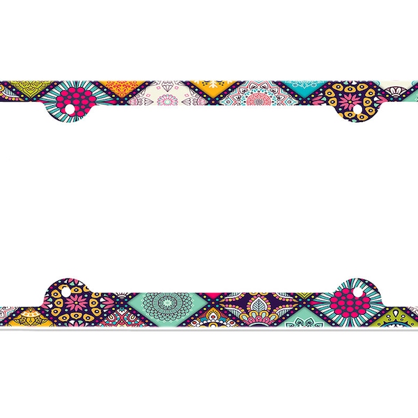 Mandala License Plate Frame