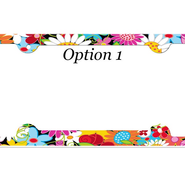 3d Flower License Plate Frame Etsy