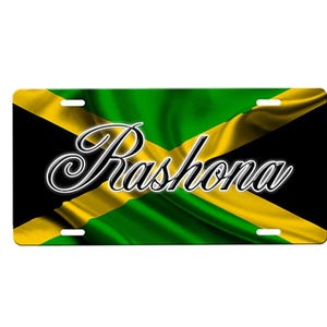 Jamaican Flag Personalized Front License Plate