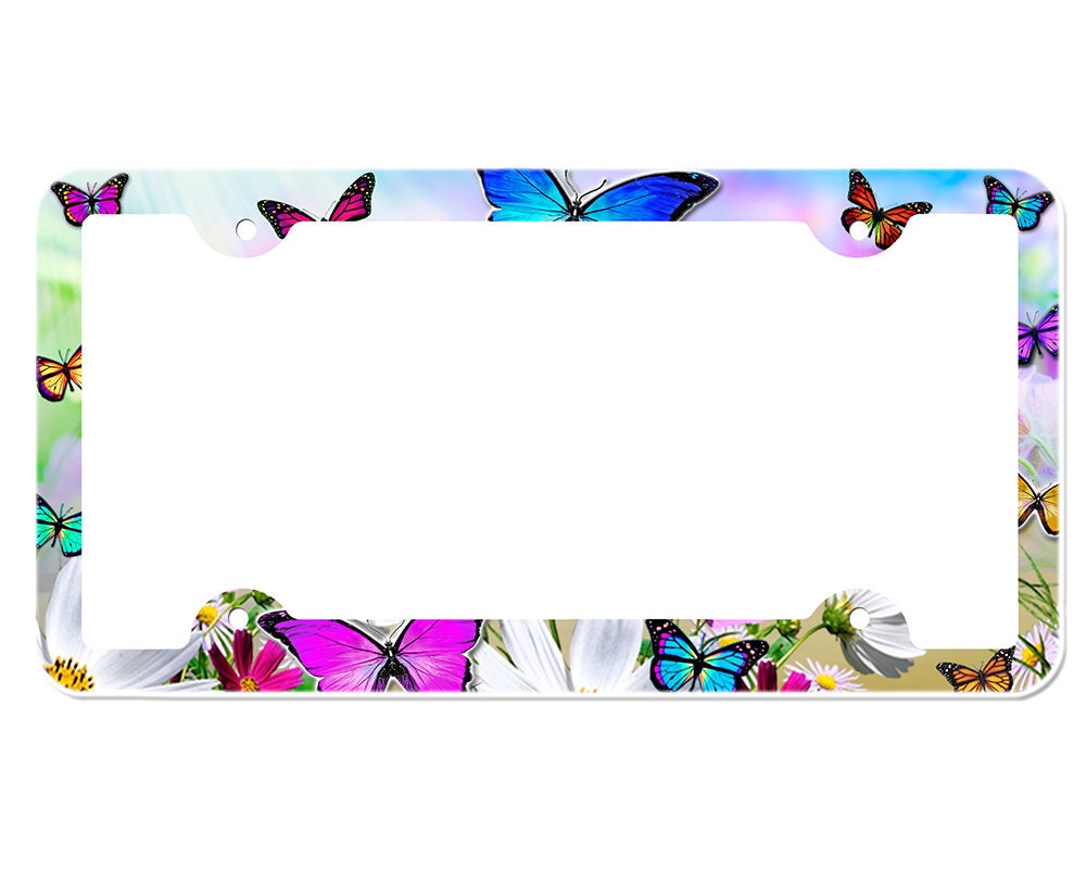 Butterfly License Plate Frame Etsy