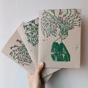 Sketchbook Ariete April A messy studio linocut