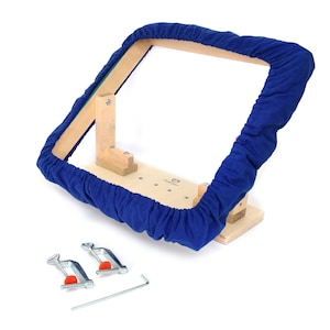 Rug Hooking Frame with Table stand & Cover, Punch needle frame, gripper frame, rug hooking for punch needle, frame with gripper strip image 1