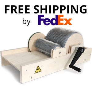 Premium Drum Carder 72 TPI for Wool & Fiber | Interchangeable Drums | 190 mm | Blending and Carding Tool for Spinning and Felting