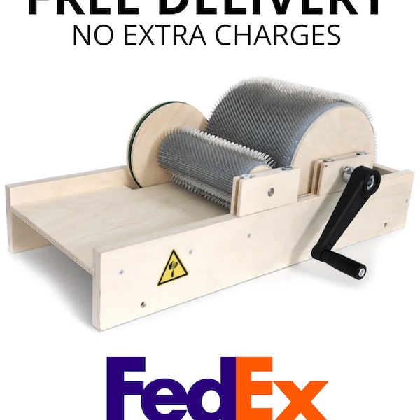 Drum Carder 72TPI: Wool & Fiber Tool - 190mm (7.5") wide