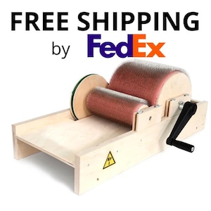 Premium Drum Carder 120 TPI for Wool & Fiber | Interchangeable Drums | 190 mm | Blending and Carding Tool for Spinning and Felting
