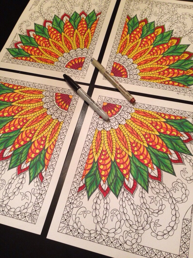 Coloring pages from original drawings | Etsy