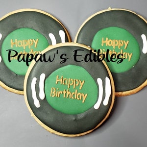 Sugar Cookies~One Dozen~Music Cookies~Papaw&#39;s Edibles~Birthday Cookies~Shipping Included ~Edible Gifts~Record Cookies~Disco Cookies~Green