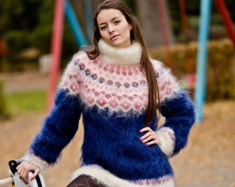 Icelandic Flag Sweater Hand Knit Mohair Sweater Men Mohair - Etsy Sweden