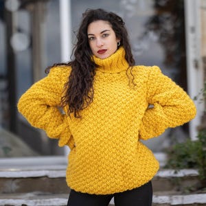 Disponible en talla 3XL, Suéter de lana Moss Stitch T960