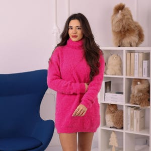 Hot Pink Turtleneck - Etsy Hot Pink Turtleneck - Etsy