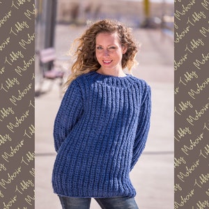 Hand Knit Sweater for Women Oversized Sweaters Womens Knitwear Wool Sweater Handmade Knit Pullover Warm Sweater  Knitted Sweater T513