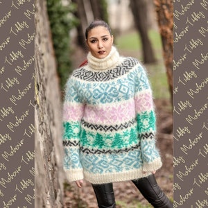 Nodric MOhair Sweater, Knitted Vintage Sweater T412