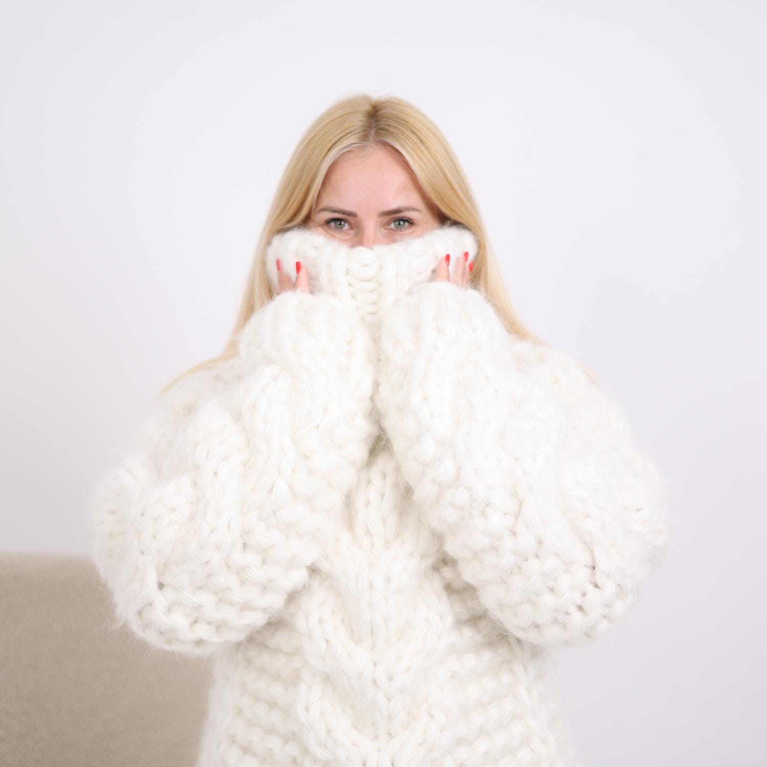 Extra Chunky Mohair Sweater | 20-strand Hand Knitted