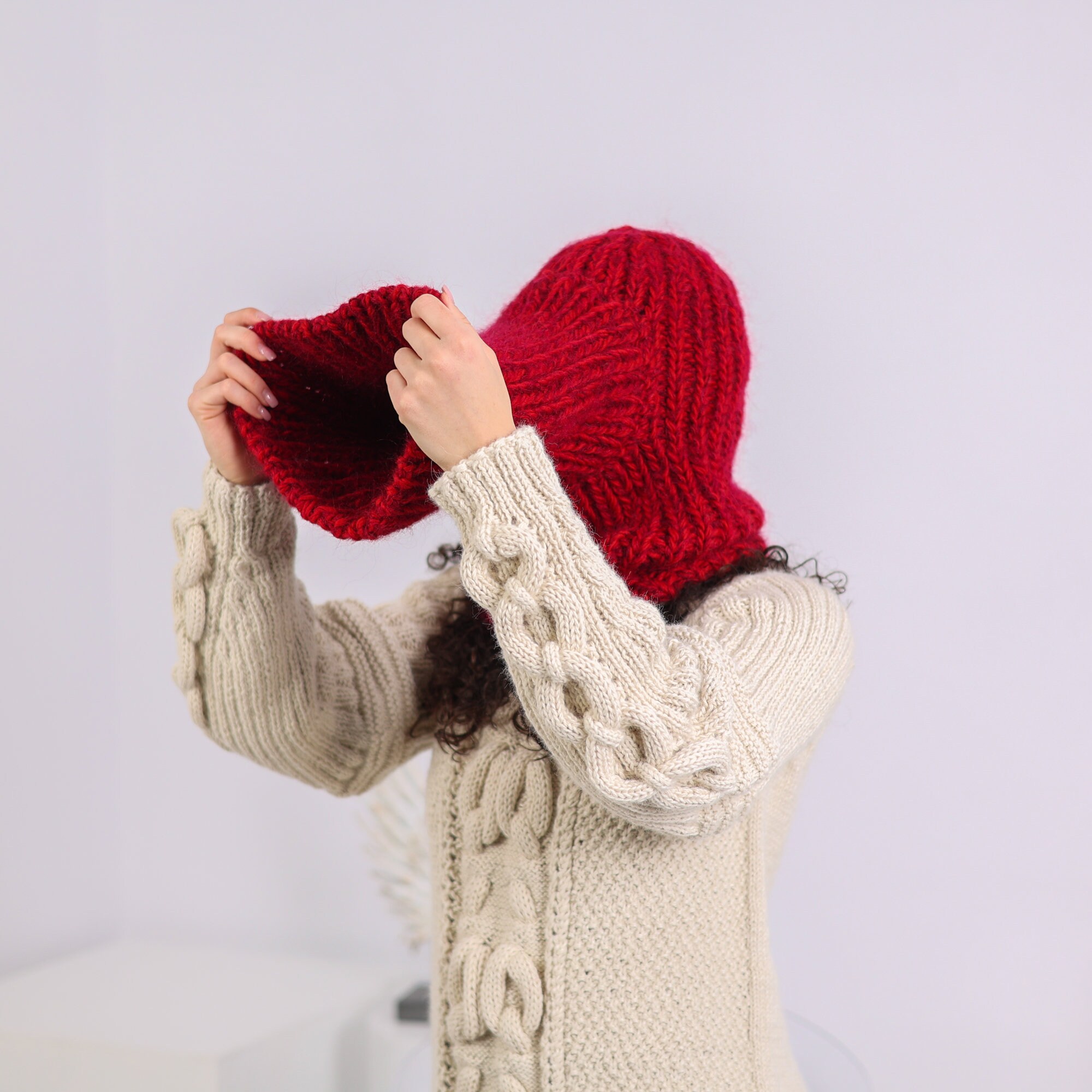 Mohair and Wool Mix Balaclava, Head Warmer, Fetish Balaclava