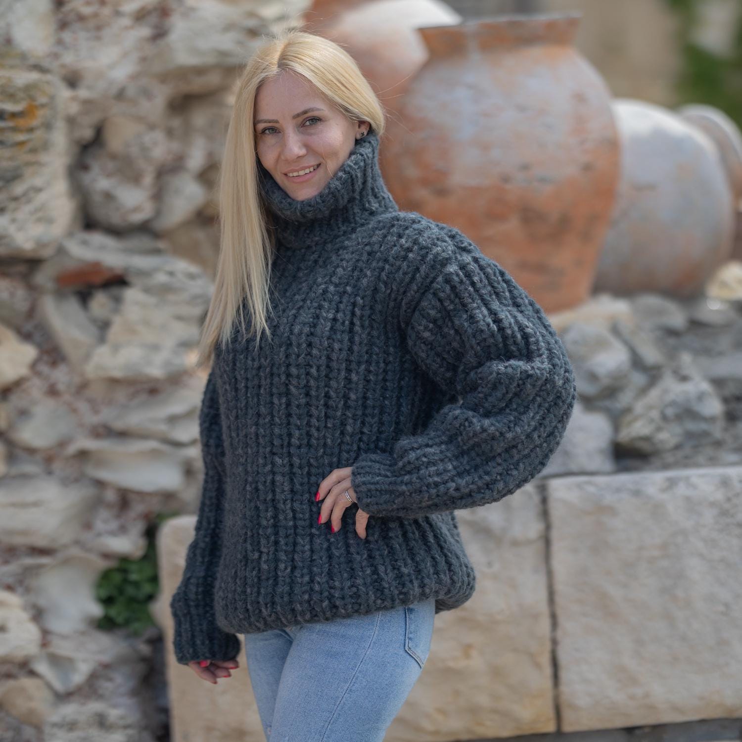 Dicker rollkragenpullover