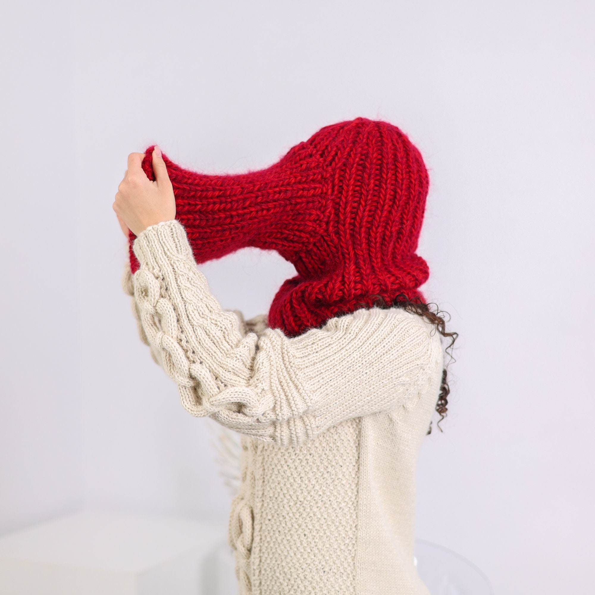 Mohair and Wool Mix Balaclava, Head Warmer, Fetish Balaclava