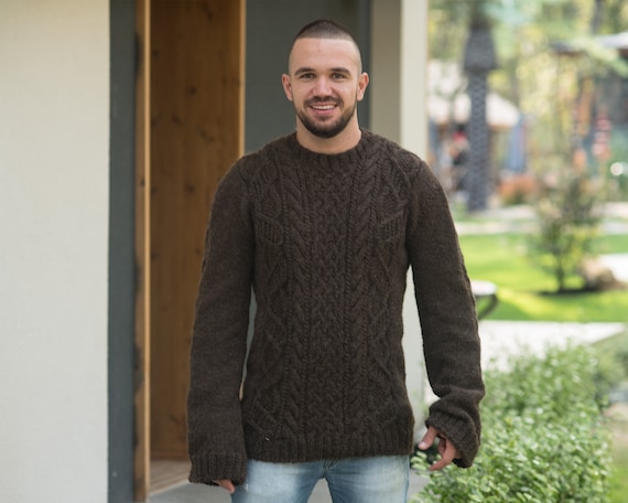 100 % Alpaca Cable Knit Sweater Super 