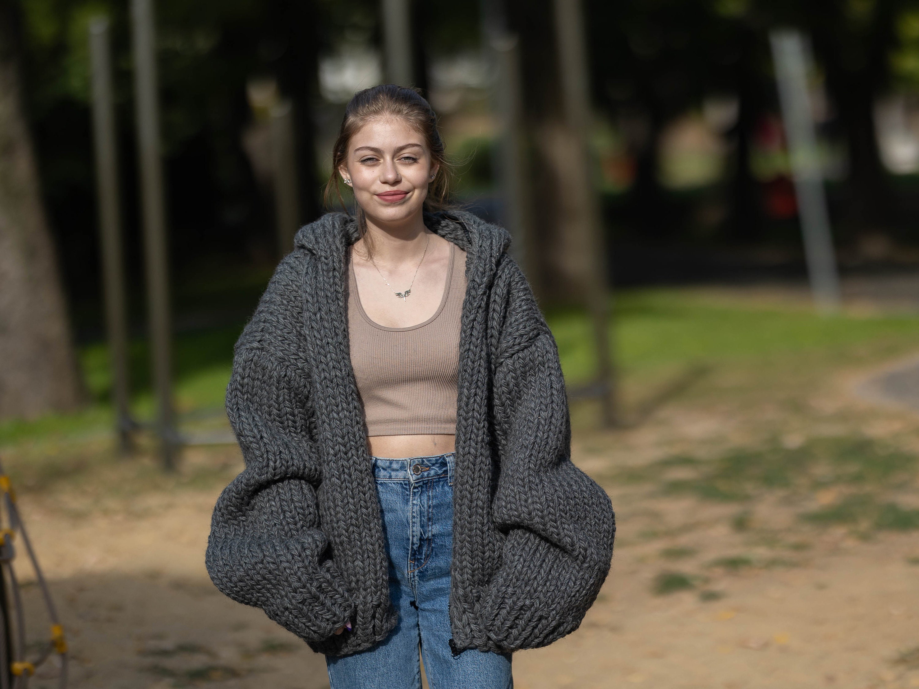カーディガン IONSEOUL Heavy wool Cardigan Fully Closed Wool Cardigan , Chunky Zipped Jacket T1286 - Etsy