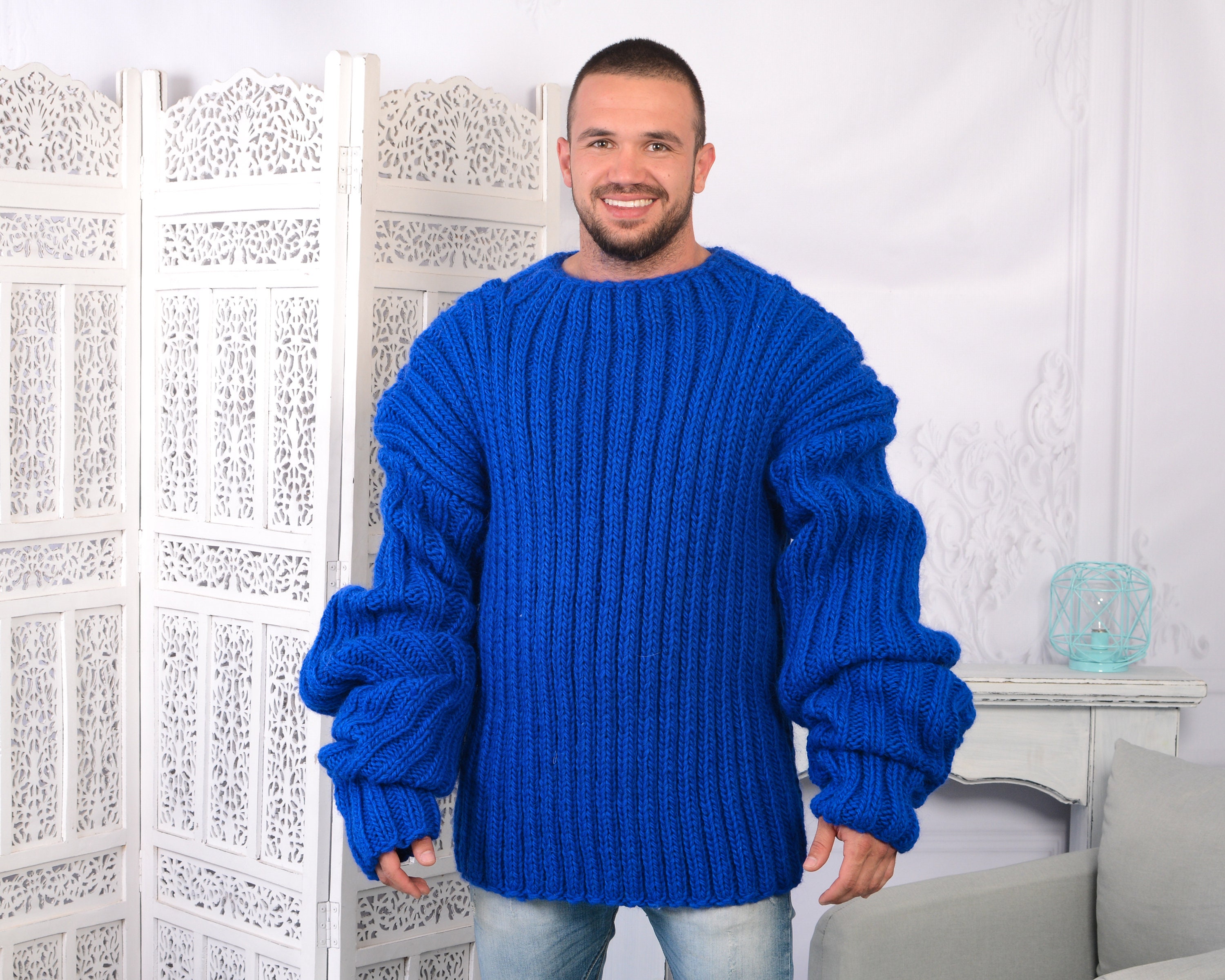 chenille balloon sleeve sweater