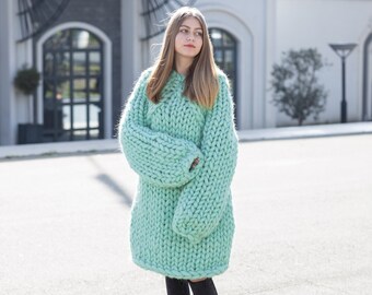 Merino Wool Sweater Huge Super Chunky Knit Woolen Pullover Marshmallow Sweater Giant Knit Sweater Huge Sweater T1038 Etsy Canada