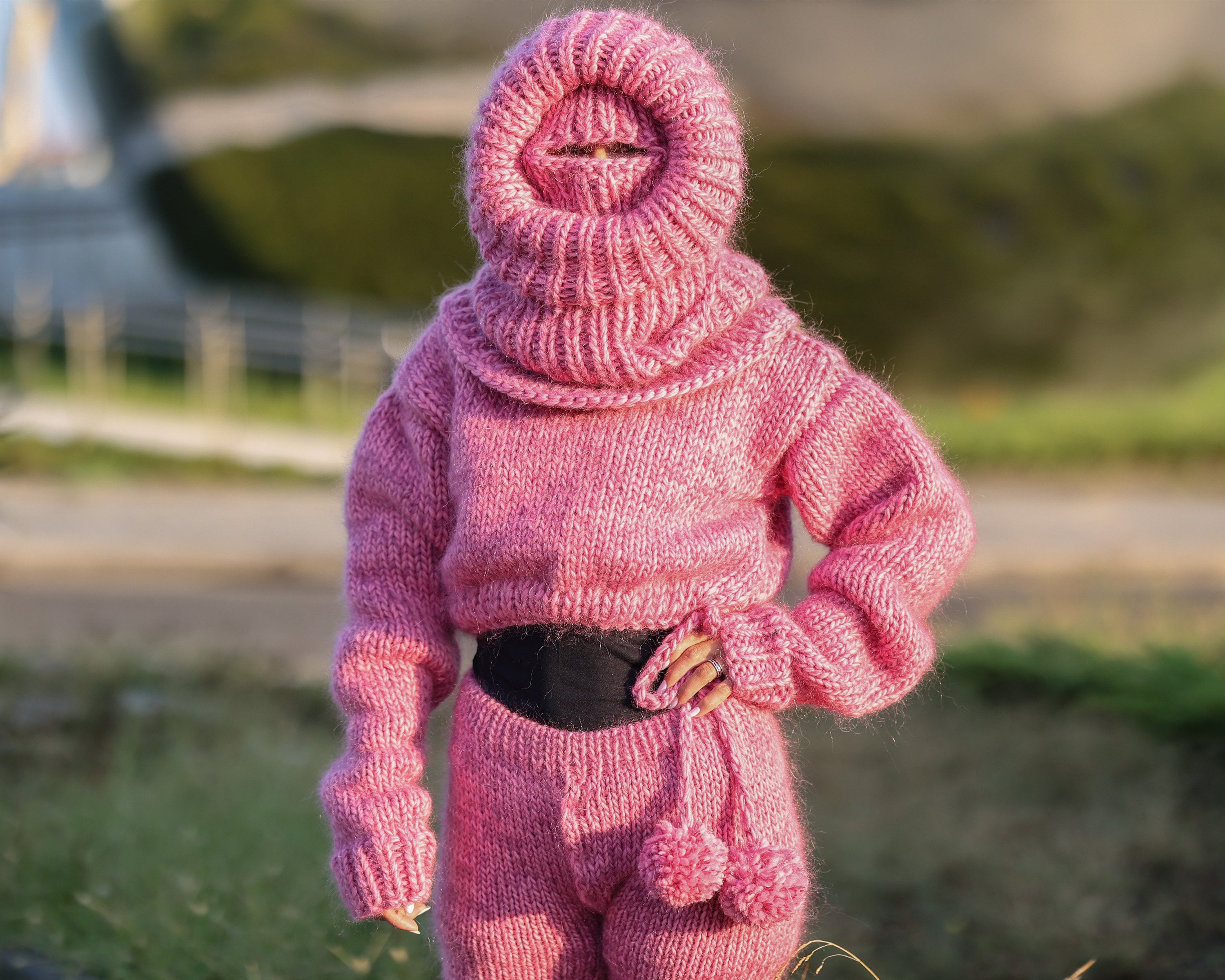 早割シーズン券 Head Balaclava, Mix Wool and Mohair Warmer, Balaclava Fetish Clothing