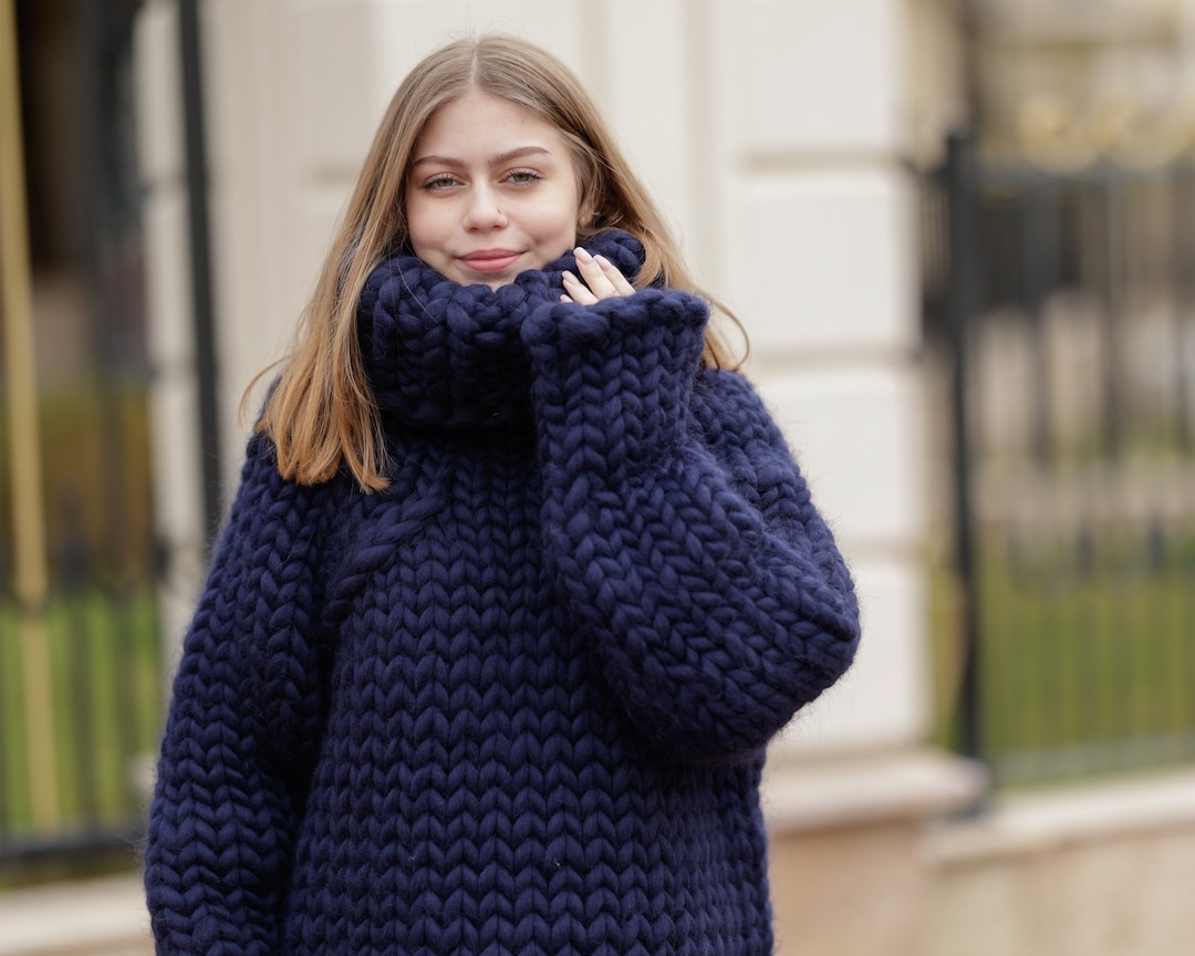 Maglione a maglia gigante, maglioni a maglia grossa, maglione