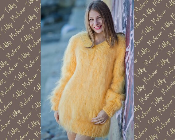 yellow mohair jumper