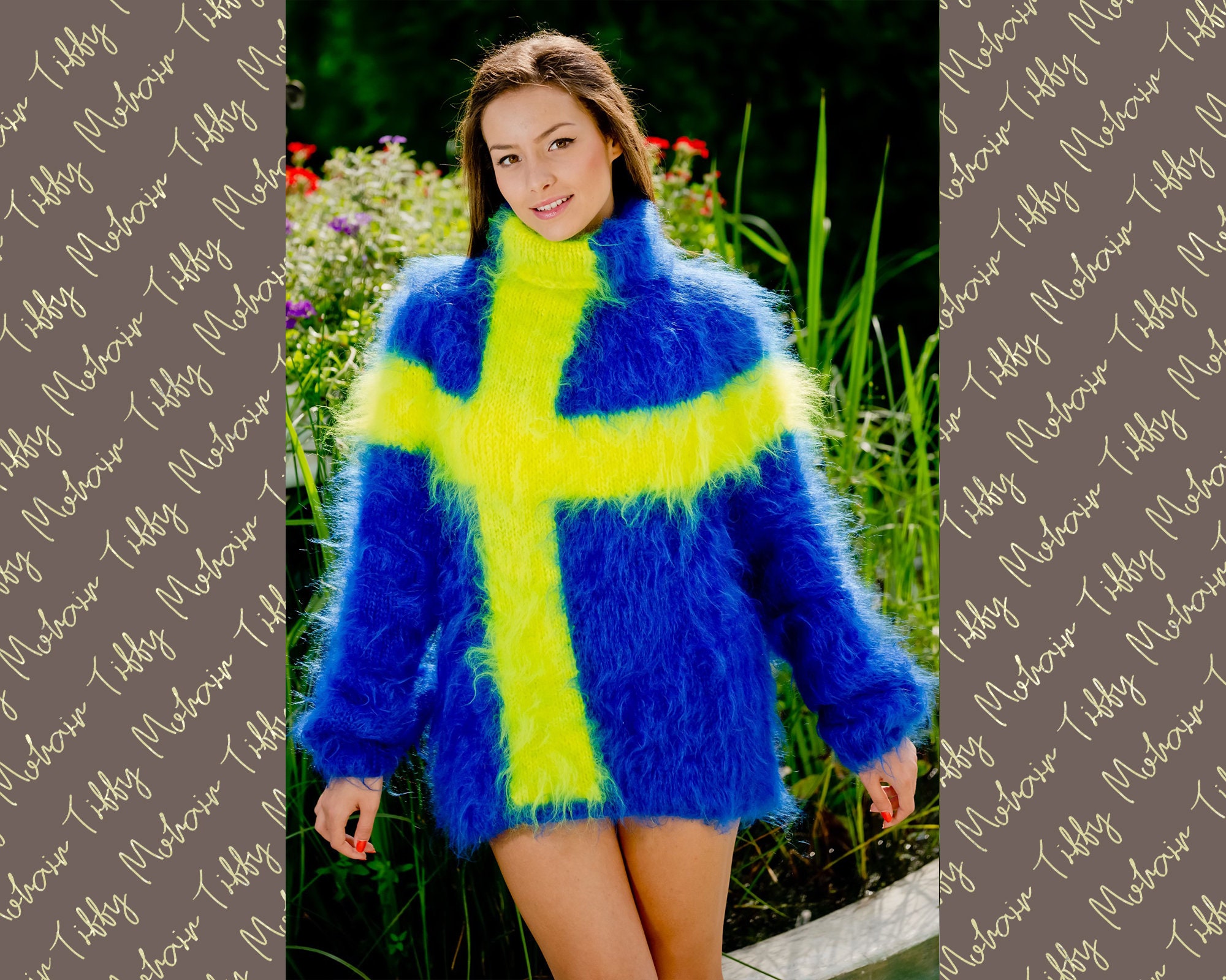 men's fuzzy mohair sweater