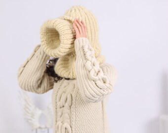 Mohair and Wool Mix Balaclava, Head Warmer, Fetish Balaclava