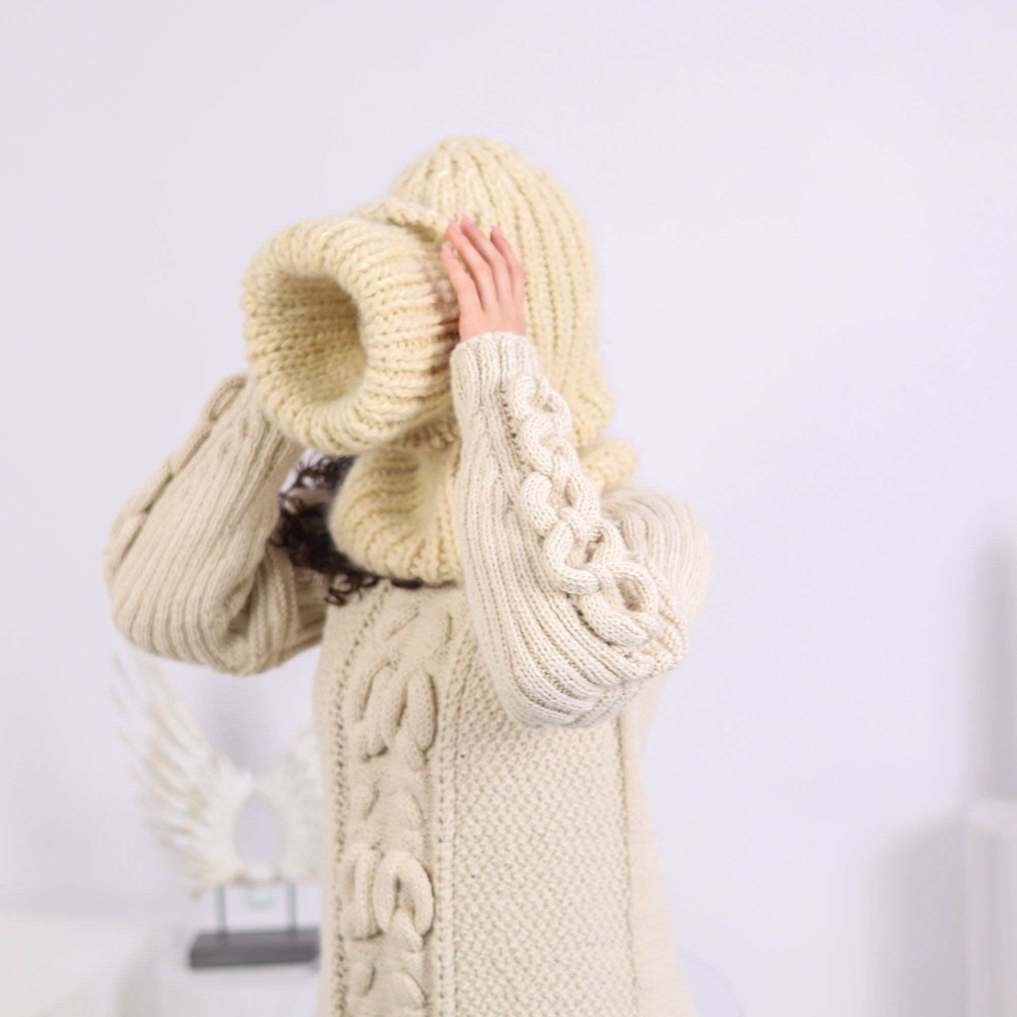 Mohair and Wool Mix Balaclava, Head Warmer, Fetish Balaclava