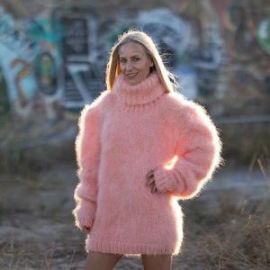 6 strands Italian Kid Mohair Sweater, Fluffy Sweater T1243