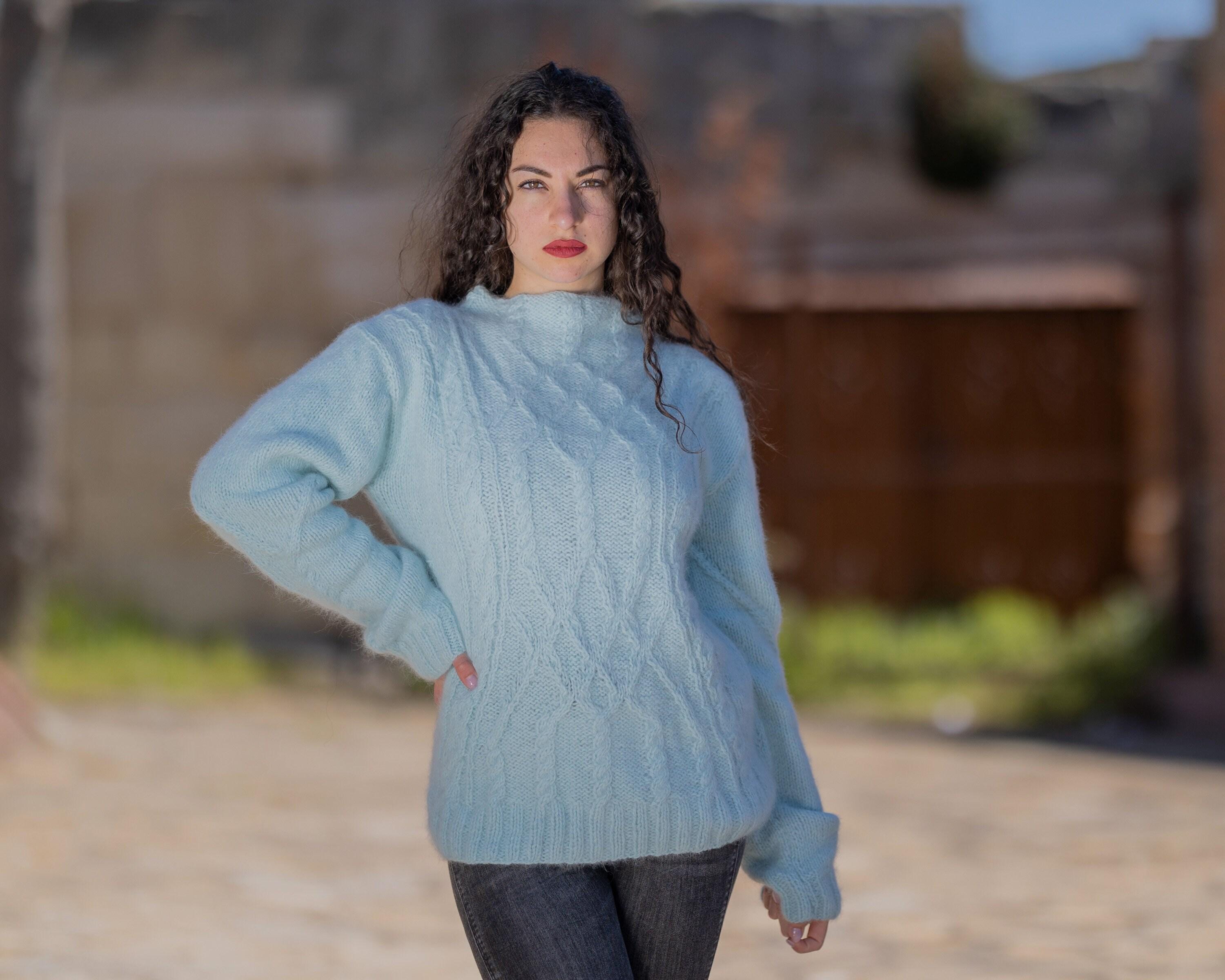 【R♡】THE TOÉ　Richmond angora sweater One Available Sweater in Size XL, Elegant Rabbit Angora Sweater